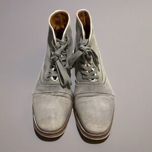 John Varvatos Light Gray Lace-Up Boots